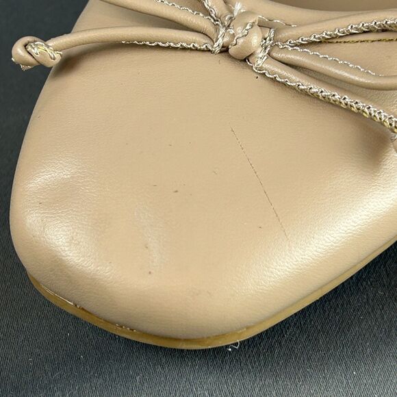Calvin Klein Nude Beige Ballet Flats Bow Accent Size 9 NEW - Picture 7 of 14
